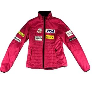 Bjorn Daehlie U.S. Ski Team Primaloft Pink Jacket Womens Small Visa Audi